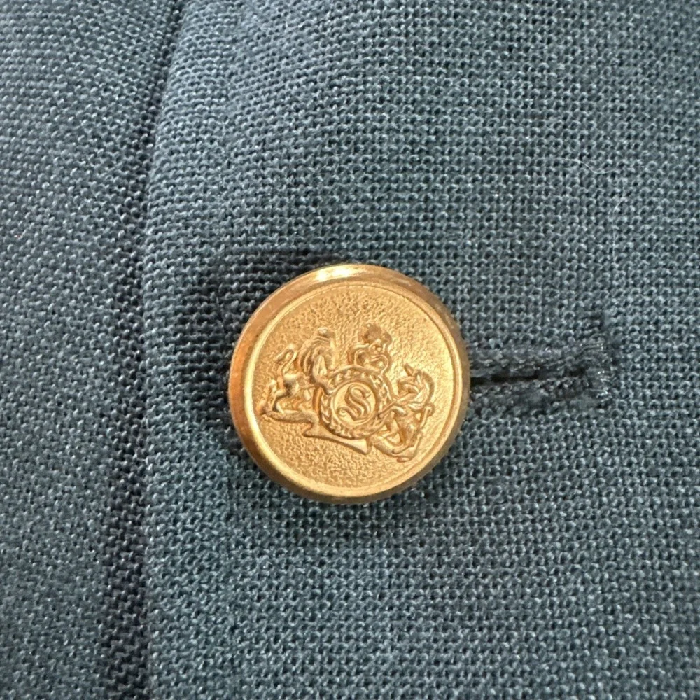 Vintage Stafford Jacket 44S Green Gold Button Masters Patch Sport Coat Golf